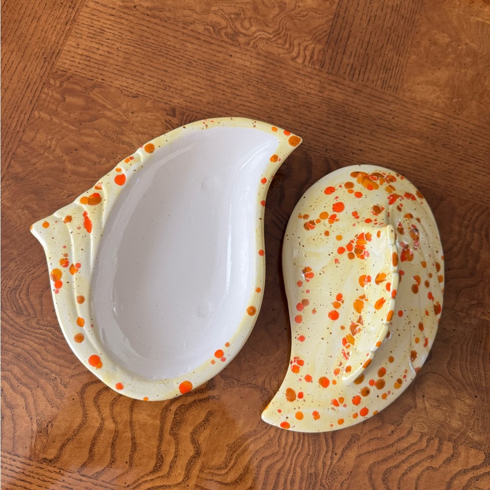 Splatterware Ceramic Dish with Lid - Picture 9 of 11